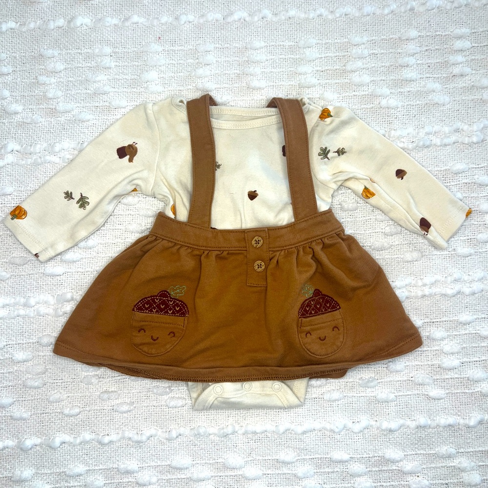 Fall baby girl onesie and dress